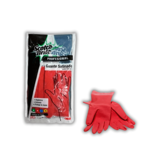 GUANTE SATINADO ROJO MEDIANO.